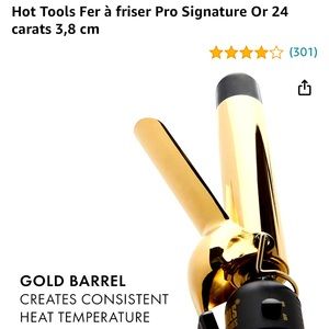 Hot tools gold barrel curling wand